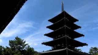 法隆寺の鐘の音 五重塔 horyuji temple nara kyoto 柿食えば [upl. by Llenrag524]