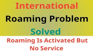 International Roaming Is Activated But No Service [upl. by Akitahs]