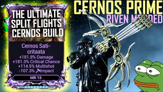 Warframe Cernos Prime  Split Flights  Perfect Riven  bruh moment [upl. by Ahsiral]