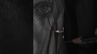 Drawing a hyperrealistic portrait with FaberCastell  Staedtler pencils How to draw realistically [upl. by Niac]