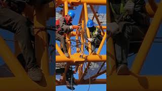 Tower crane connecting bolt disassembly and assembly process [upl. by Carolyn]