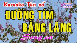 Karaoke tân cổ ĐƯỜNG TÍM BẰNG LĂNG  SONG CA [upl. by Rebma959]