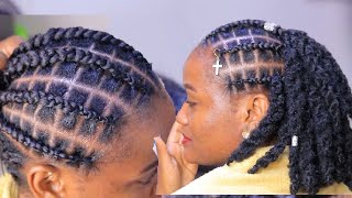 Ultimate Tutorial  Threads amp Yarn Cornrows With Extensions 4 Beginners [upl. by Calia]