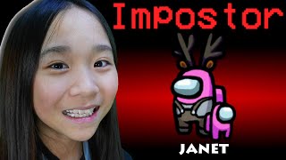 Janet was the Imposter EVERY ROUND  Among Us [upl. by Eeryt783]