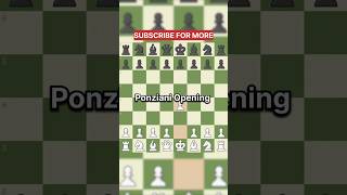 Ponziani Opening for White chess trending reels [upl. by Eirellav]