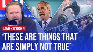 James OBrien rubbishes lies from the farright in mammoth monologue  LBC [upl. by Yanal]