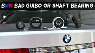 BMW E65 E66 HOW TO TELL IF YOU HAVE BAD DRIVE SHAFT SUPPORT BEARING OR GUIBO FLEX DISC [upl. by Ennairol765]