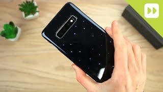 Official Samsung Galaxy S10 Plus LED Cover Case Review [upl. by Yesrej]