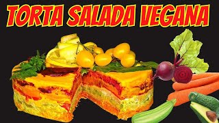 💡 TORTA SALADA VEGANA 👉 ¡Fácil Rápida y Económica🌱tortasalada pasteldesandwich sandwichon [upl. by Lavine313]