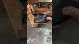 Making classic wingtip oxford in calf leather handmade diy bespoke leathercraft shoes usa [upl. by Anilac]