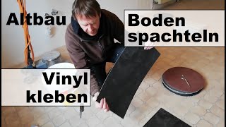 Vinylboden verkleben inkl Vorarbeiten [upl. by Hieronymus]