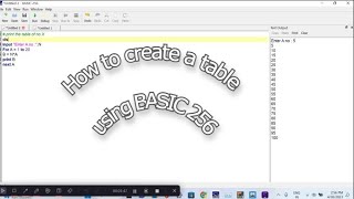 How to Create a table printer using BASIC 256 [upl. by Odlanra]