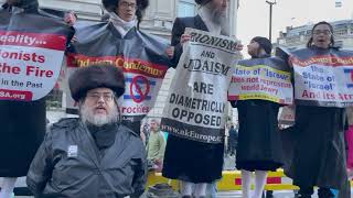 PRO PALESTINE NETUREI KARTA HAREDI JEWISH ANTI ZIONIST SUPPORT 9 DEC 2023 [upl. by Ioved]