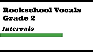 Rockschool Vocals Grade 2  Intervals [upl. by Amzu234]