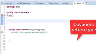 64 covariant return type in java [upl. by Nalyt]