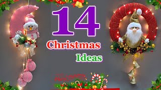 14 Easy Christmas wreath 2024 idea from different material  DIY Christmas craft idea🎄481 [upl. by Cheng]