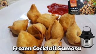 Instant Pot Air Fryer Lid Frozen Cocktail Samosa gururecipes [upl. by Tevis]