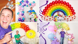 4 IDEAS 😍 DECORACION CON GLOBOS 😍 Guirnalda de globos decoraciones para cumpleaños  Gustavo gg [upl. by Orman]