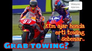 Hafizh syahrin tunda marc marquez malaysia style FULL  grab towing  motogp [upl. by Netsrik634]