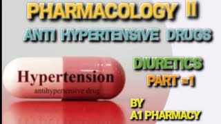 Anti hypertensive drugsdiureticspart1 pharmacology [upl. by Schofield]