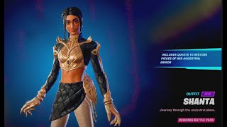 SHANTA SKIN SHOWCASE in Fortnite [upl. by Nosnarb868]