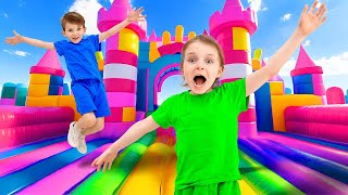 Inflatable Castle Challenge [upl. by Ilahtan]