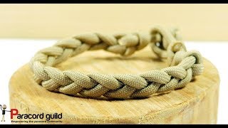 Simple braided paracord bracelet single strand method [upl. by Eladnor]