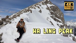 Ha Ling Peak Winter Hike  Kananaskis Alberta Canada 4K Ultra HD [upl. by Neillij800]