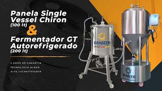 Panela Single Vessel Chiron 100 lt e Fermentador GT Autorefrigerado 200 lt [upl. by Kwapong]