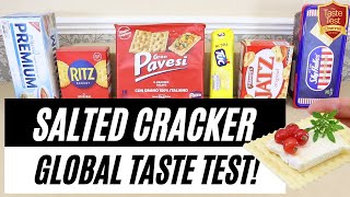 SAVOURY CRACKER SALTINE TASTE TEST COMPARISON  Worlds BEST Cracker Nabisco and Ritz v The World [upl. by Nicholson]