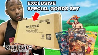 Let’s Open the AceLuffySabo Special Goods Set from Bandai with some One Piece TCG Packs [upl. by Anitsirhc]