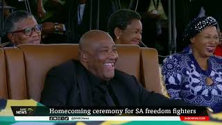 Repatriation Homecoming Ceremony  President of South Africa Cyril Ramaphosa [upl. by Araeit662]