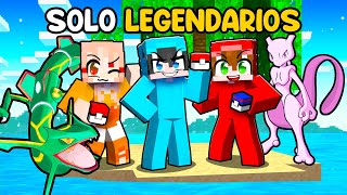 Atrapado en una ISLA de POKEMON LEGENDARIOS en Minecraft [upl. by Veriee]