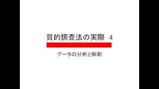 質的調査法： データの分析方法 上智大学 岡知史 [upl. by Akihdar]