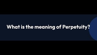 Perpetuity meaning in hindi Perpetuity meaning  Perpetuity meaning in English  Perpetuity hindi [upl. by Itoyj]