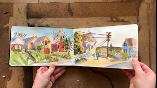 Watercolor Sketchbook Tour  No Social Media Sketchbook 2023 [upl. by Euqcaj]