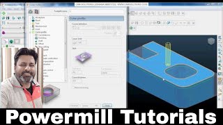 Delcam powermill 2017 operation 2d area clearance 2d curve profile  powermill [upl. by Eiznekcam]