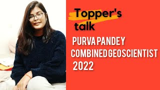 Miss Purva Pandey Toppers talk UPSC GEOSCIENTIST RANK 65 GEOLOGY [upl. by Dej]