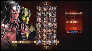 Mortal Kombat 9 Cyrax amp Sektor Team Ladder gameplay 1080p 60ᶠᵖˢ ✔️ [upl. by Roderica592]