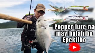 Popper lure na may balahibo epektibo  boatcasting in the Philippines [upl. by Beverley]