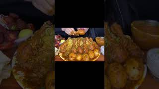 SPICY VEG BIRYANI SPICY CHICKEN CURRY EGG CURRY🔥shorts asmr asmreating mukbang [upl. by Nnyleitak]