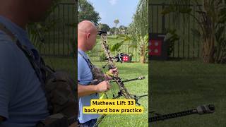 Mathews Lift 33 backyard bow practice mathewsarchery archery bowhunting hunting uv archer [upl. by Ornie]