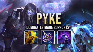 PYKE IS OP AGAINST MAGES  S14 Pyke SUPPORT Full Game [upl. by Zendah132]