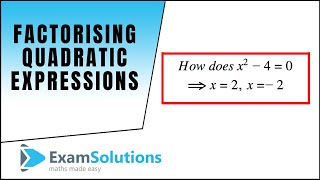 Factorising  Quadratic trinomial Expressions  ExamSolutions [upl. by Huey903]