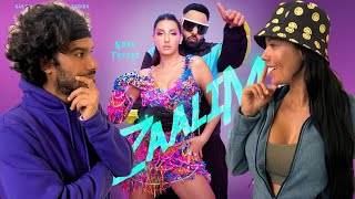 REACTION to ZAALIM Official Music Video Badsash Nora Fatehi  LATIN COUPLE REACTS [upl. by Chrystel]