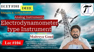 ECET Electrical 104 Electrodynamometer type Instrument Electrical and Electronic Measurements [upl. by Leach]