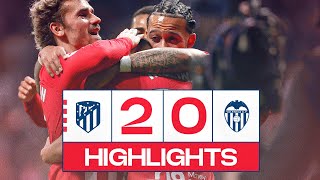 HIGHLIGHTS  Atlético de Madrid 20 Valencia [upl. by Aneej]