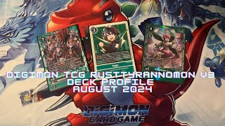 Digimon TCG RustTyrannomon v3 Deck Profile August 2024 [upl. by Lee240]