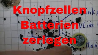 Knopfzellen Batterie zerlegen Alkaline  eflose 754 [upl. by Akiras380]