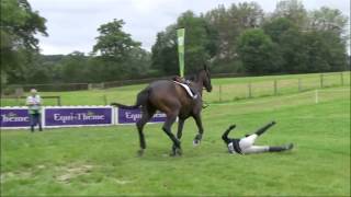 Jeux équestres mondiaux  chute du français Denis Mesples lors de lépreuve de cross [upl. by Nenney933]